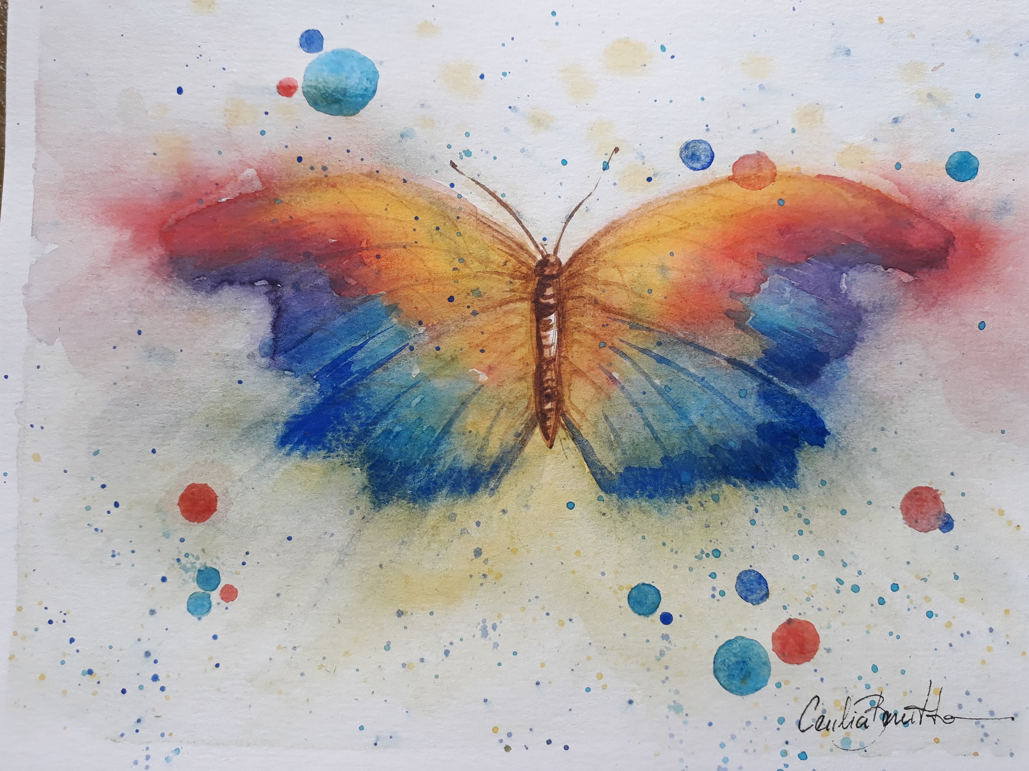 Borboleta, aquarela sobre papel, Cecilia Benetton Borboleta, aquarela sobre papel, Cecilia Benetton